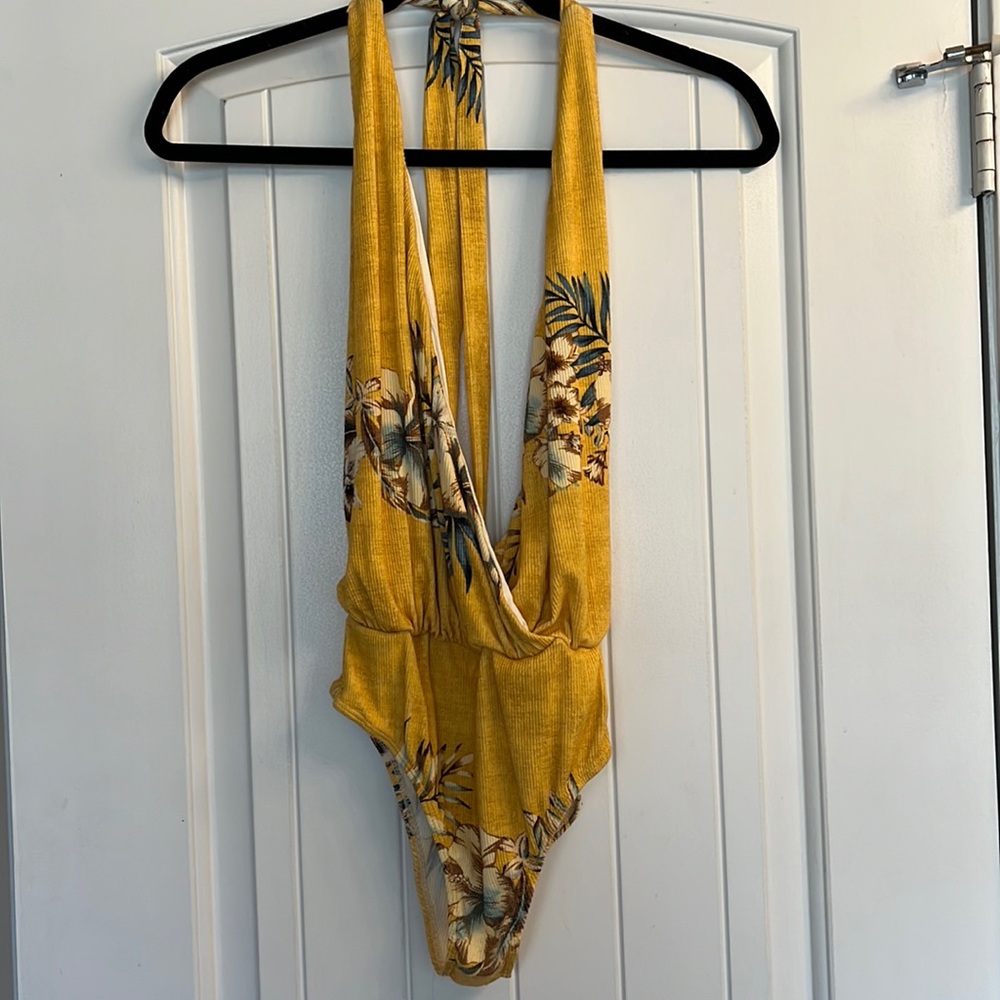 Farm Rio yellow bodysuit